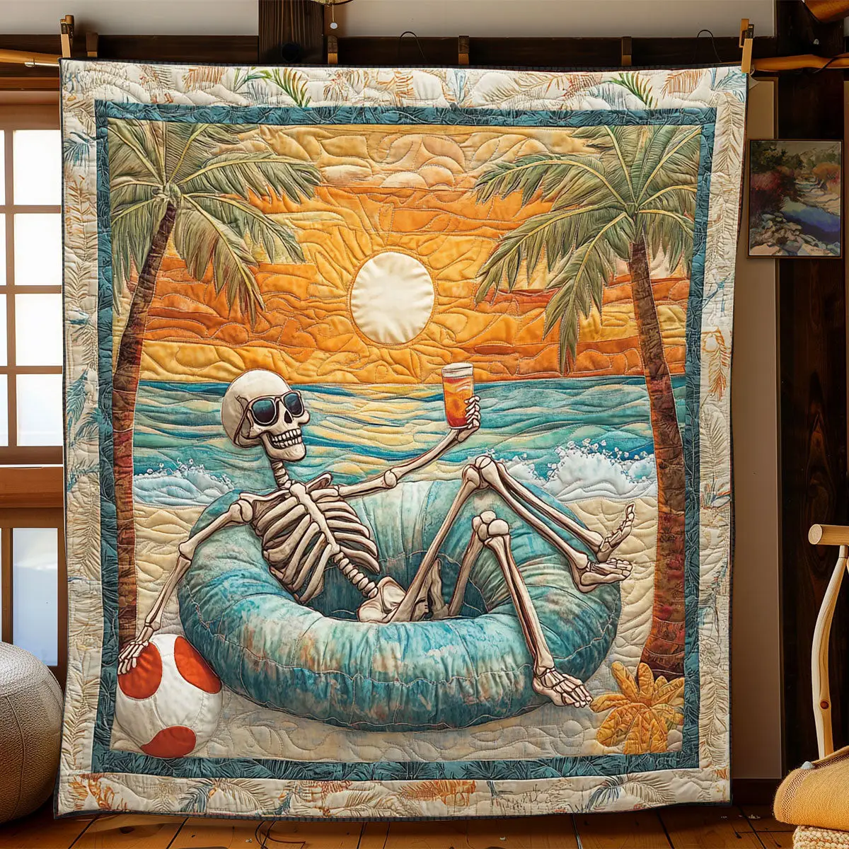 Endless Vacation Quilt Blanlet Mothers Day And Fathers Day Gifts