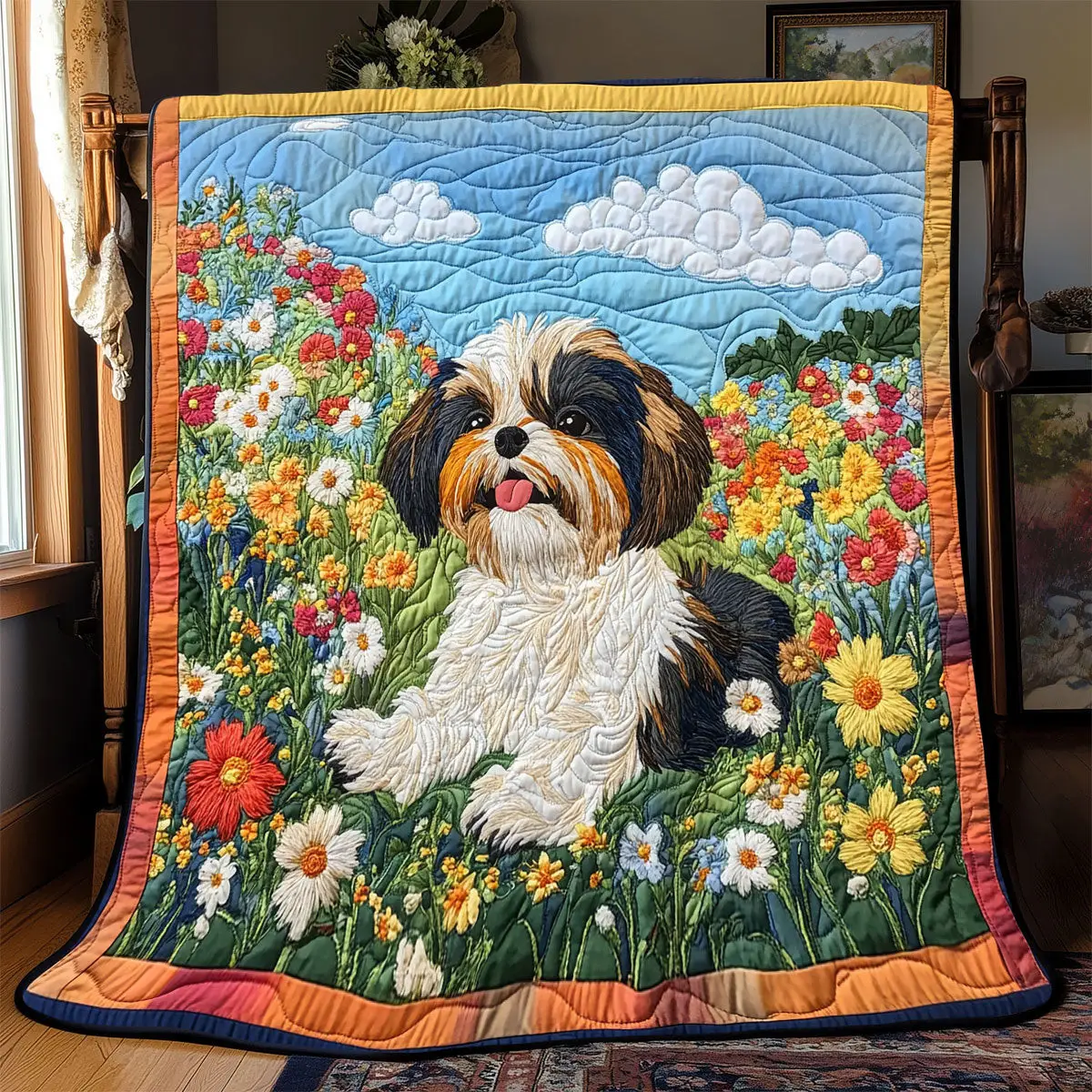Energy Shih Tzu Quilted Blankets Dad Gifts For Father's Day 2025