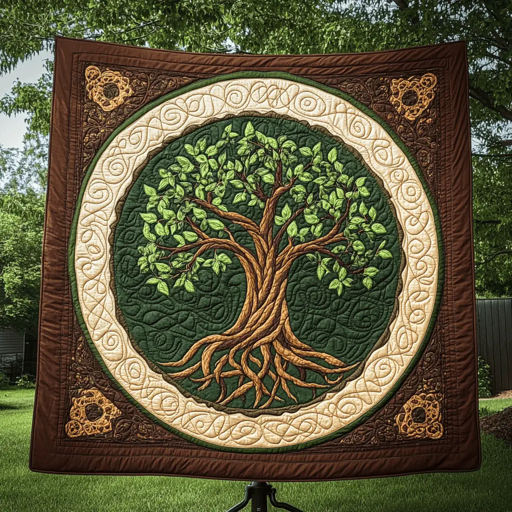 Eternal Bloom Quilted Blanket Nature Vibe Cozy Home Decor Best Gifts For Girlfriend