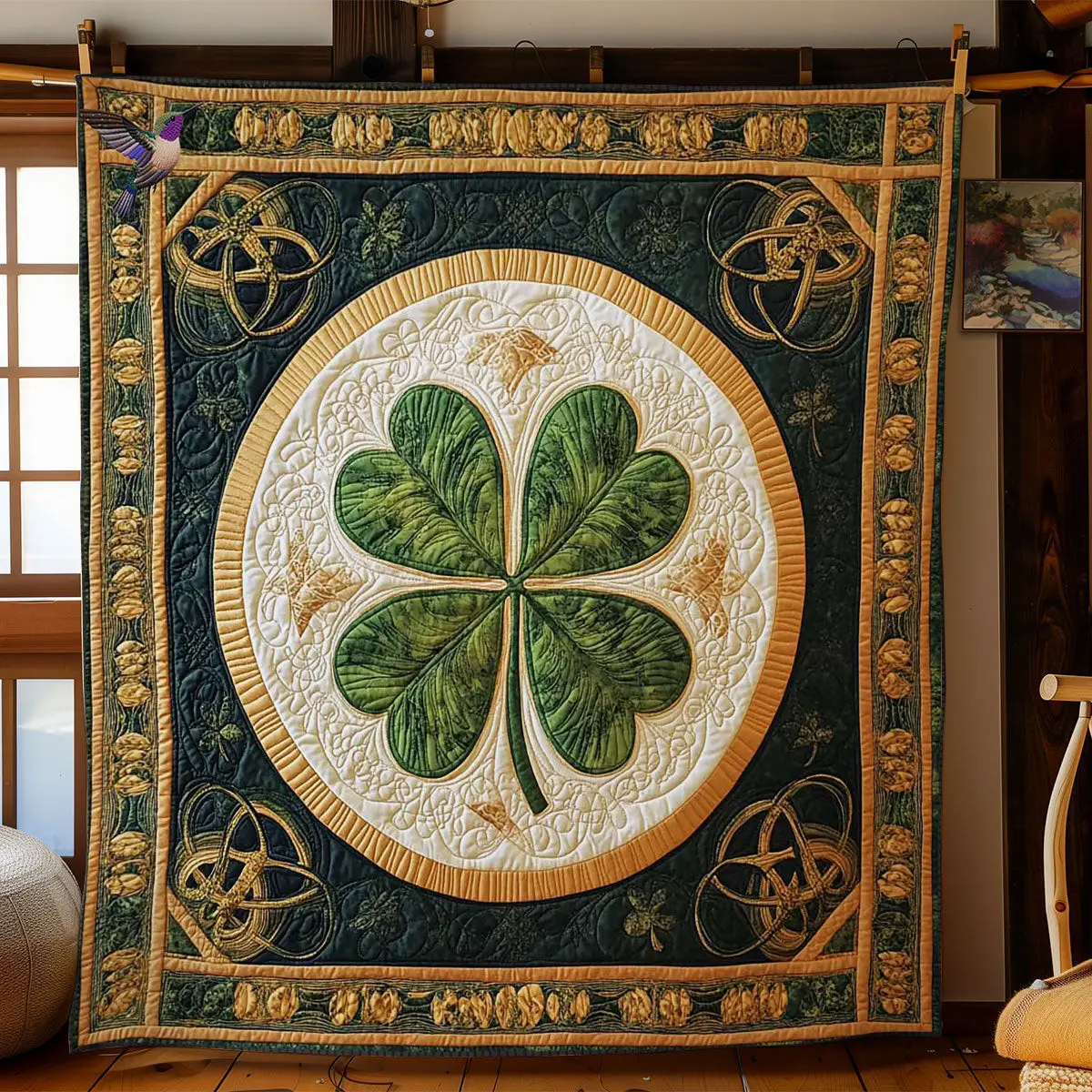 Eternal Clover Quilt Blanket Cute Soft Blanket Cute St Patrick'S Day Ideas