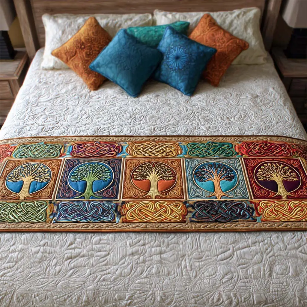 Eternal Woods Quilted Bed Runner Eternal Woods Faith-Inspired Gift