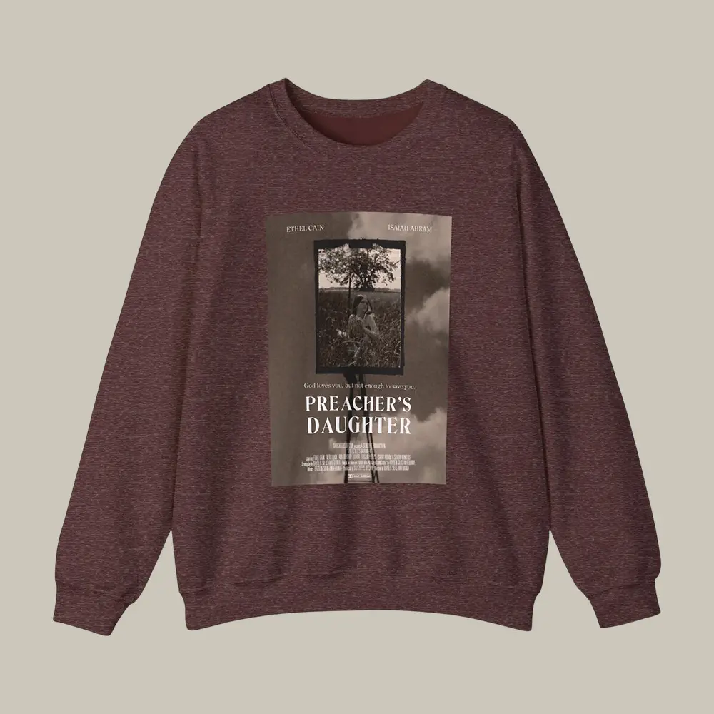 Ethel Cain Merch Preacher's Daughter Movie Poster Sweatshirt Ethel Cain Fan Clothing