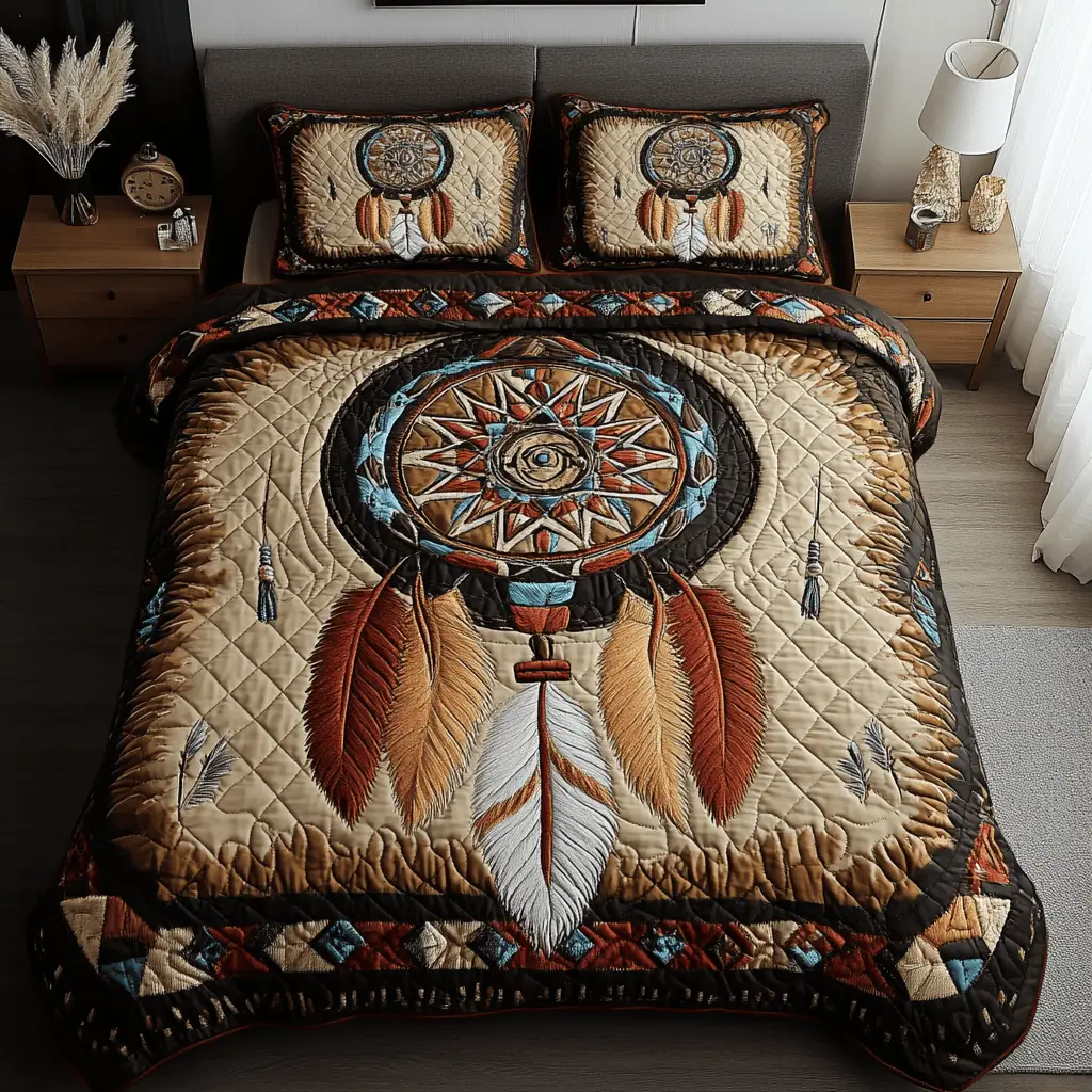 Ethereal Weave Quilted Bedding Set Christmas Bedding Duvet Cover Good Native American Themed Gifts