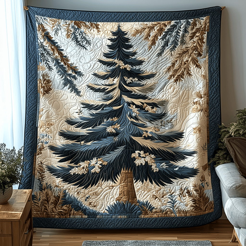 Evergreen Majesty Quilted Blanket Cozy Home Bedding Unique Gifts For Nature Lovers Evergreen Majesty Quilted Blanket Cozy Home Bedding Unique Gifts For Nature Lovers - Image 1