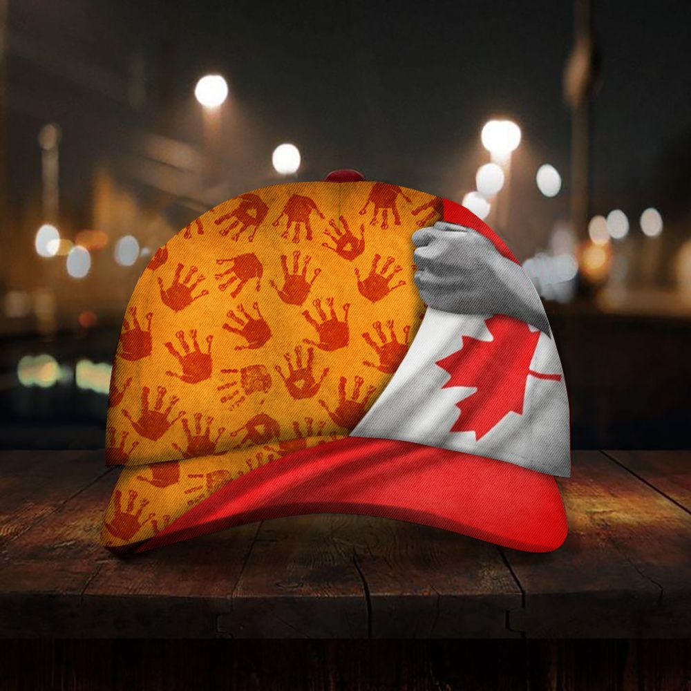 Every Child Matters Canada Flag Hat Orange Shirt Day 2021 Indigenous Wear Orange Merchandise Every Child Matters Canada Flag Hat Orange Shirt Day 2021 Indigenous Wear Orange Merchandise - Image 1