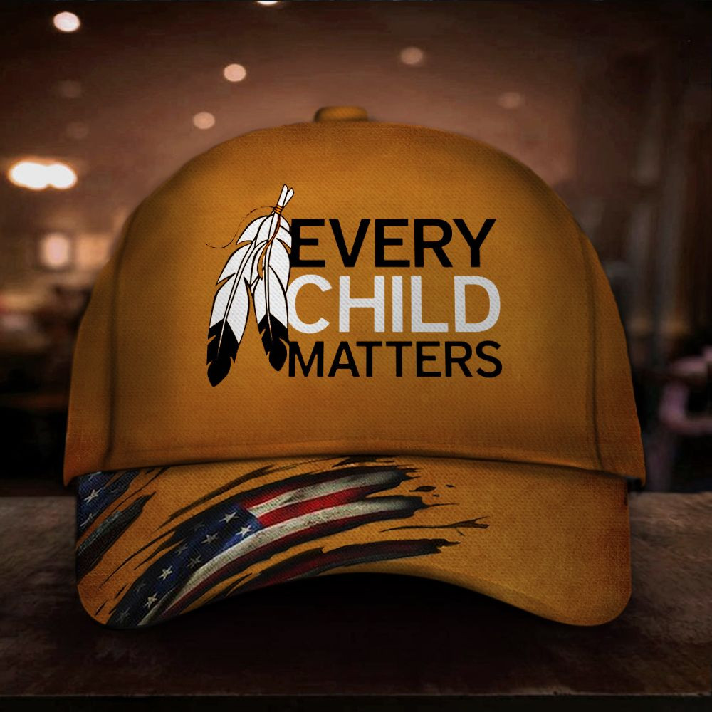 Every Child Matters Hat American Flag Cap Wear Orange Shirt Day 2021 Movement Merchandise