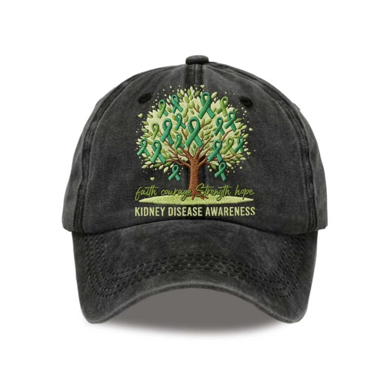 Faith Courage Strength Hope Hat Kidney Disease Awareness Merch Baseball Cap Warriors Gifts