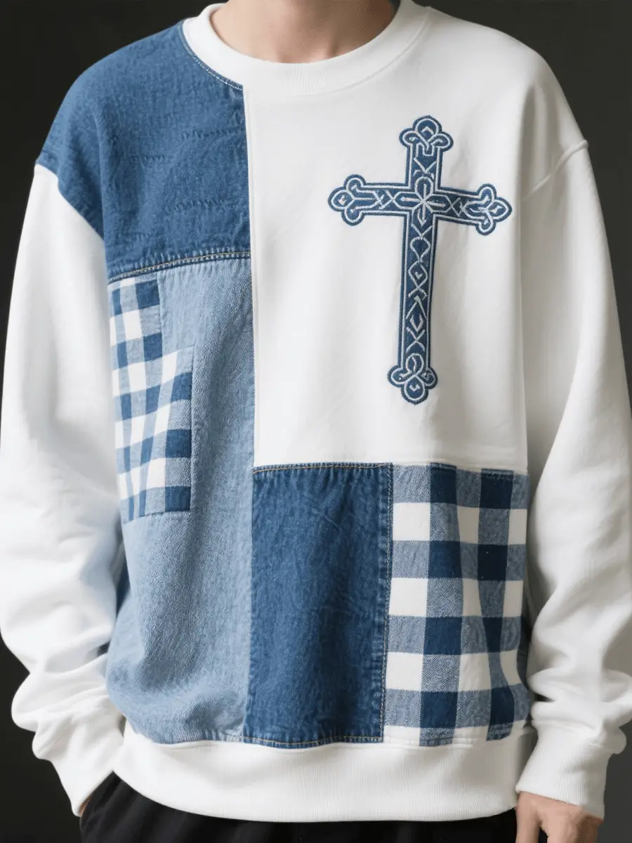 Faith Cross Sweatshirt Christian Graphic With Crosses Merch Gifts For Husband