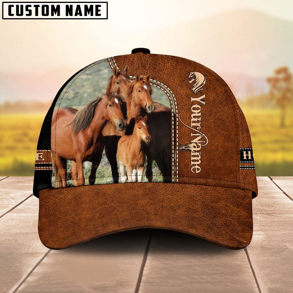 Family Horse Customized Name Cap Farm Cap Farmer Baseball Cap Gift For Farmer