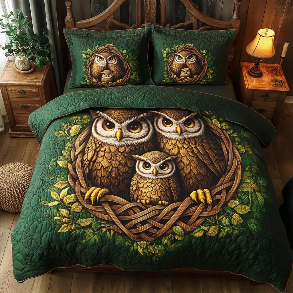 Family Of Wisdom Quilted Bedding Set Beautiful Bedding Merch Gift for a Peaceful Sleep Family Of Wisdom Quilted Bedding Set Beautiful Bedding Merch Gift for a Peaceful Sleep - Image 1
