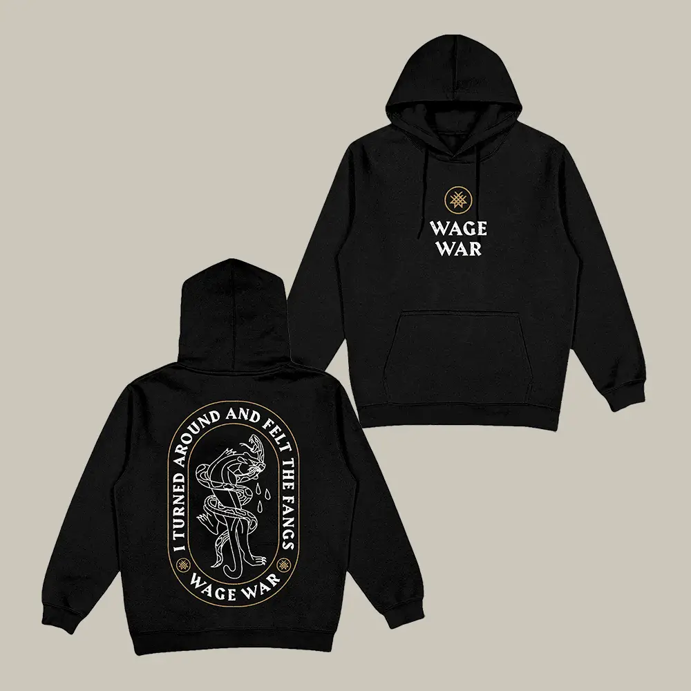 Fangs Wage War Hoodie Metalcore Music Band Hooded Sweatshirt Wage War Fan Gift