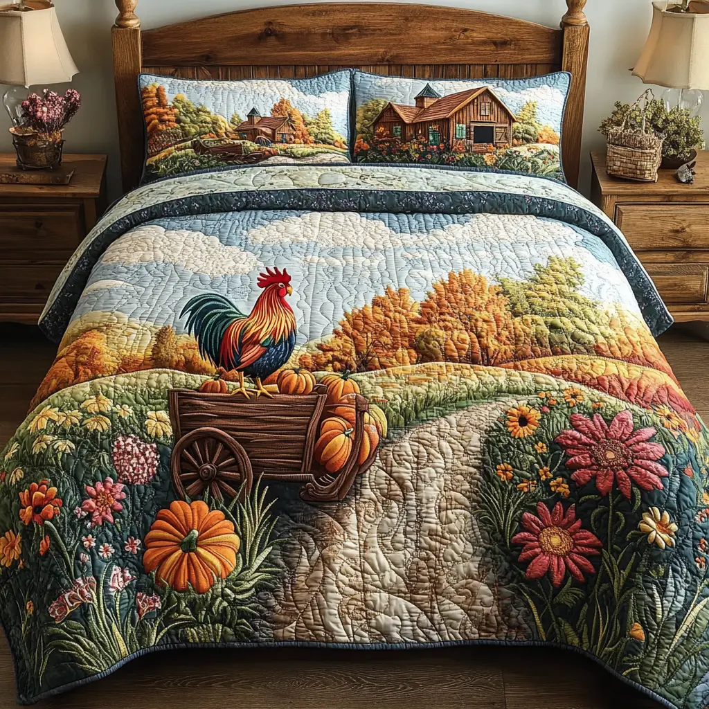 Farm Fresh Quilted Bedding Set Soft and Cozy Bedding Set for Comfortable Sleep