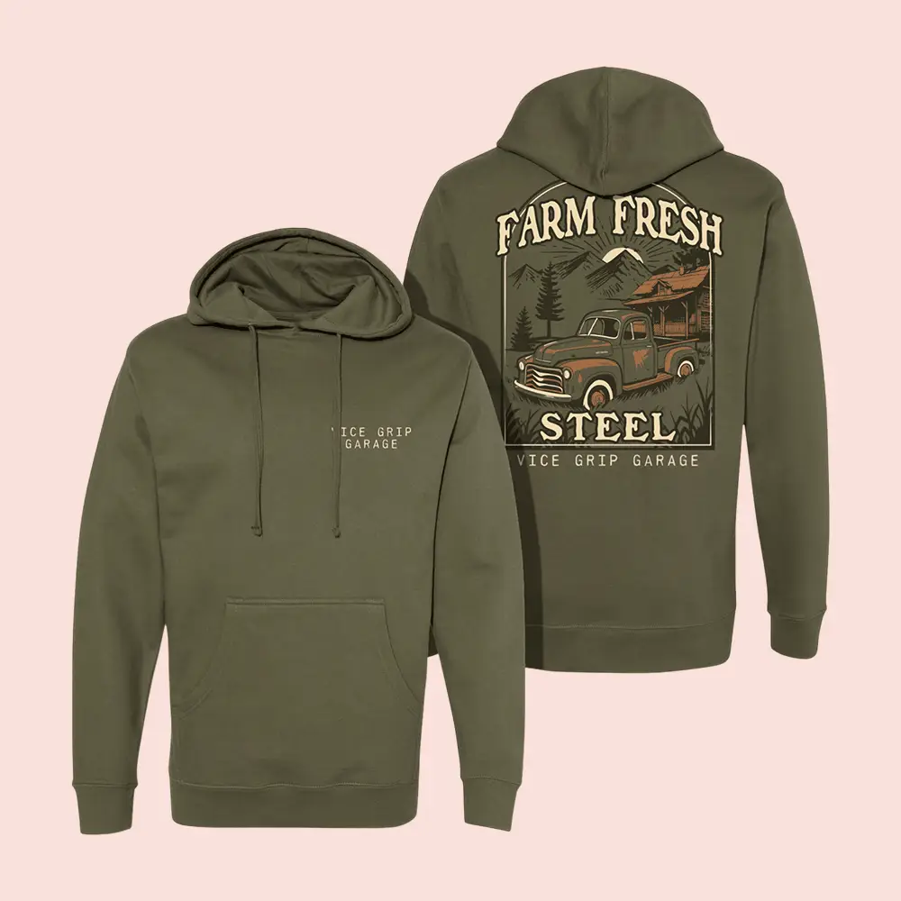 Farm Fresh Steel Truck Hoodie Vice Grip Garage Apparel Best Gift For Fans Farm Fresh Steel Truck Hoodie Vice Grip Garage Apparel Best Gift For Fans - Image 1