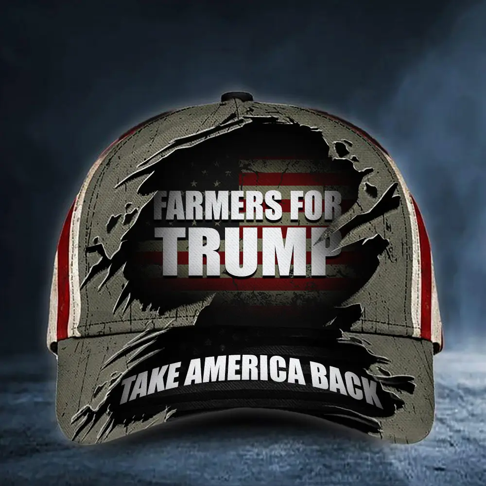 Farmers For Trump Take America Back Hat Trump 2024 Hat Republican Merch Gifts For Farmers
