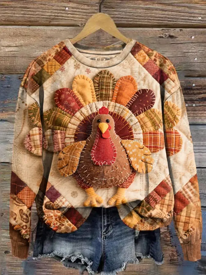 Fat Turkey Thanksgiving Sweatshirt Thanksgiving Merch Presents For Turkey Fans