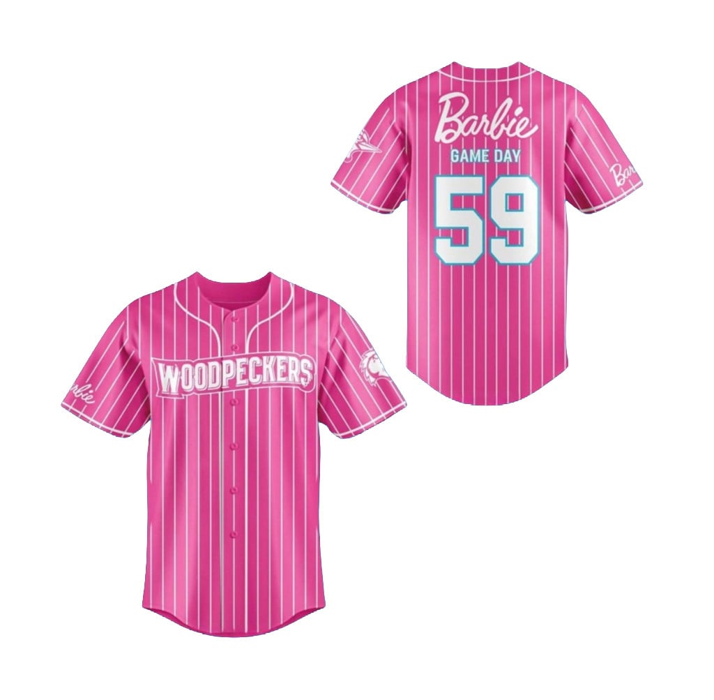Fayetteville Woodpeckers Barbie Game Day And Night 2026 Baseball Jersey Fan Merch Her Gifts