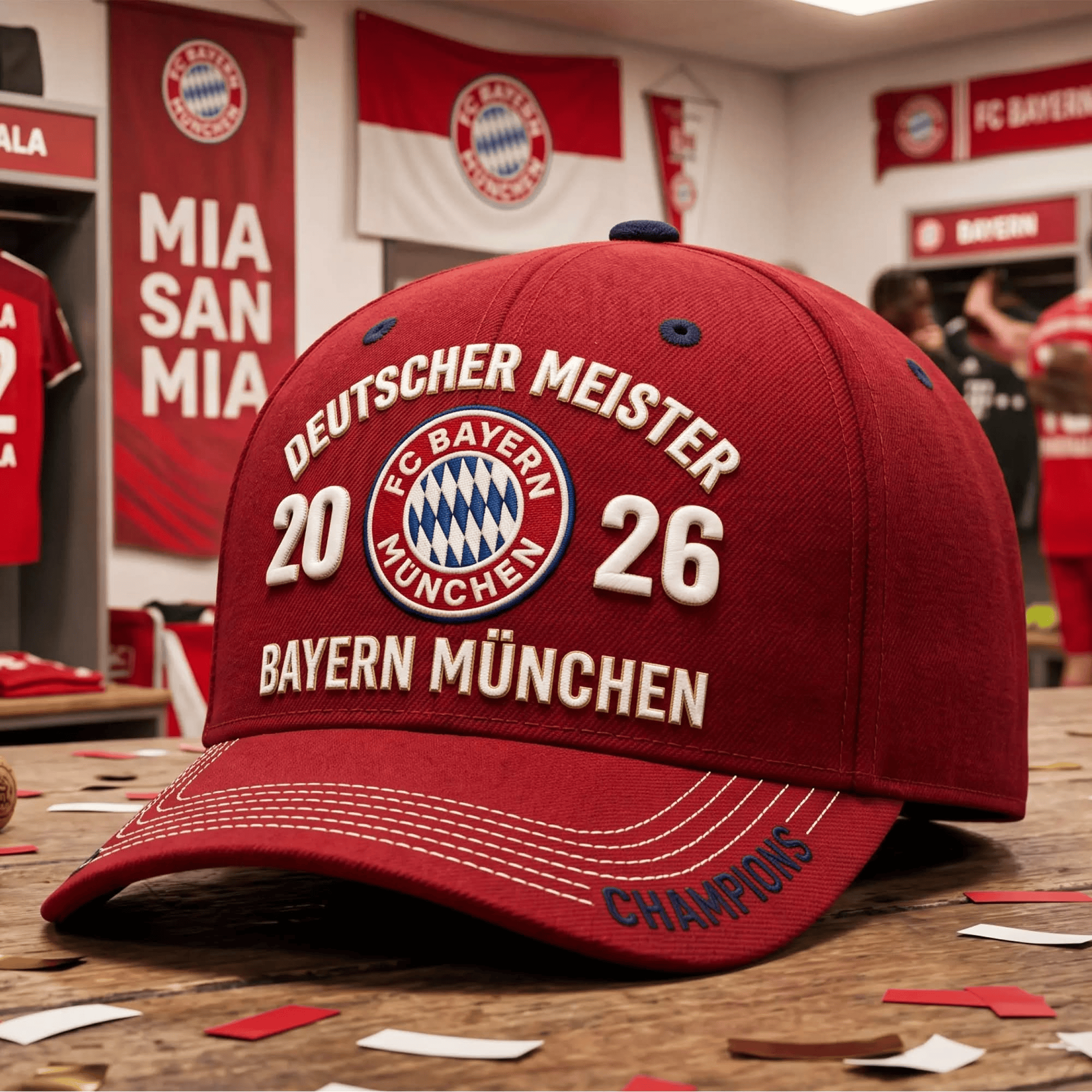 FC Bayern Munich 2026 Champions Hat Bundesliga Championship Merch Gift for Dad