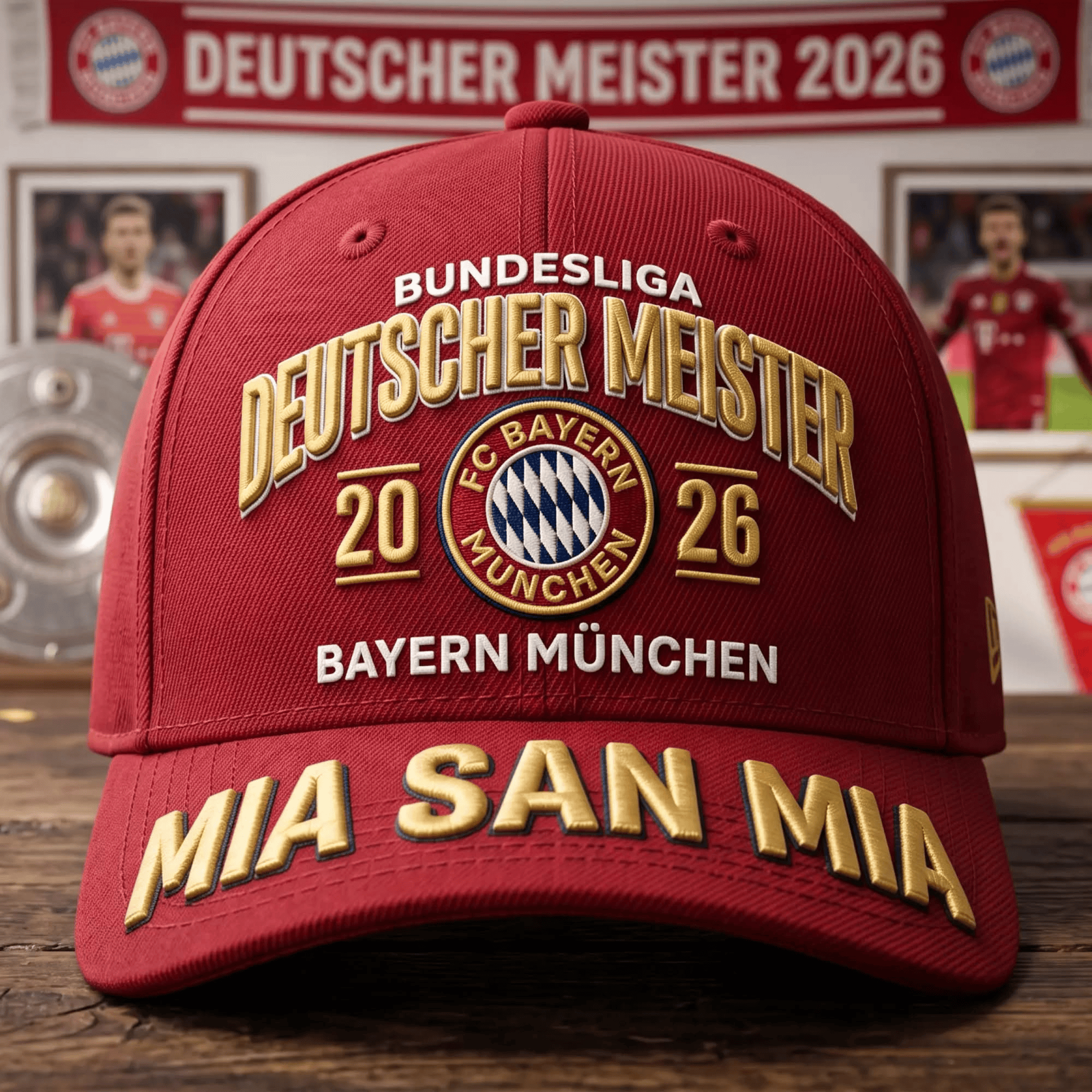 FC Bayern Munich 2026 Champions Hat Bundesliga Championship Merch Gift for Soccer Fans