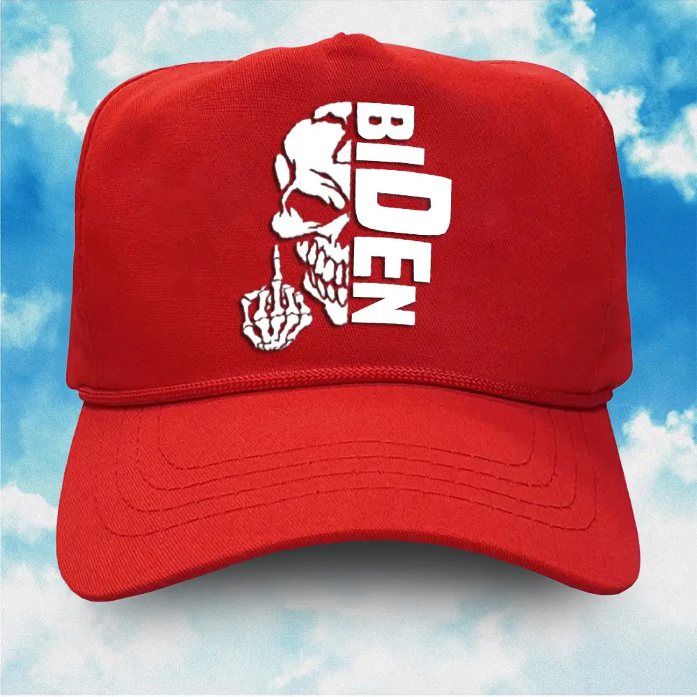 Fck Biden Skull Hat I Stand With Trump Hat Trump 2024 Merch Gifts For Biden Haters Fck Biden Skull Hat I Stand With Trump Hat Trump 2024 Merch Gifts For Biden Haters - Image 1