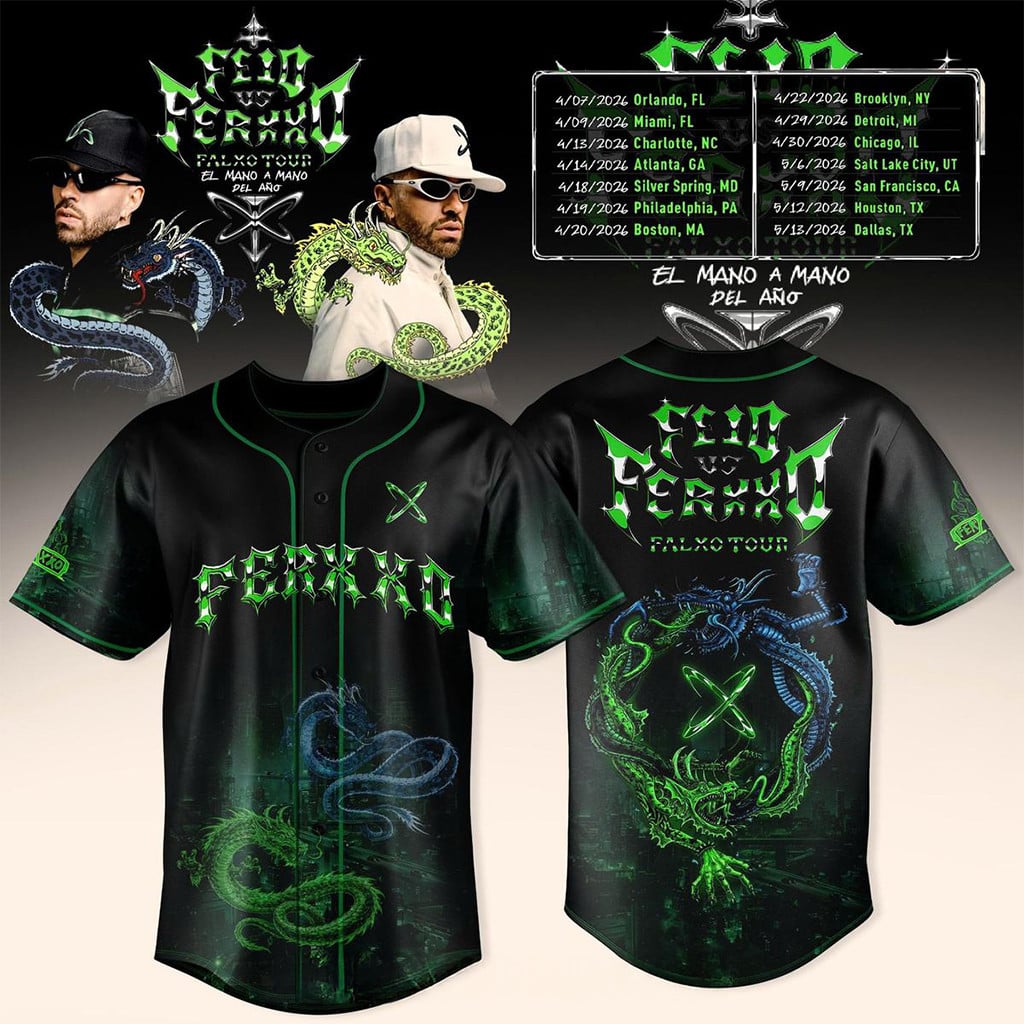 Feid vs Ferxxo Falxo Tour 2026 America Jersey Fan Apparel Gifts For Brother