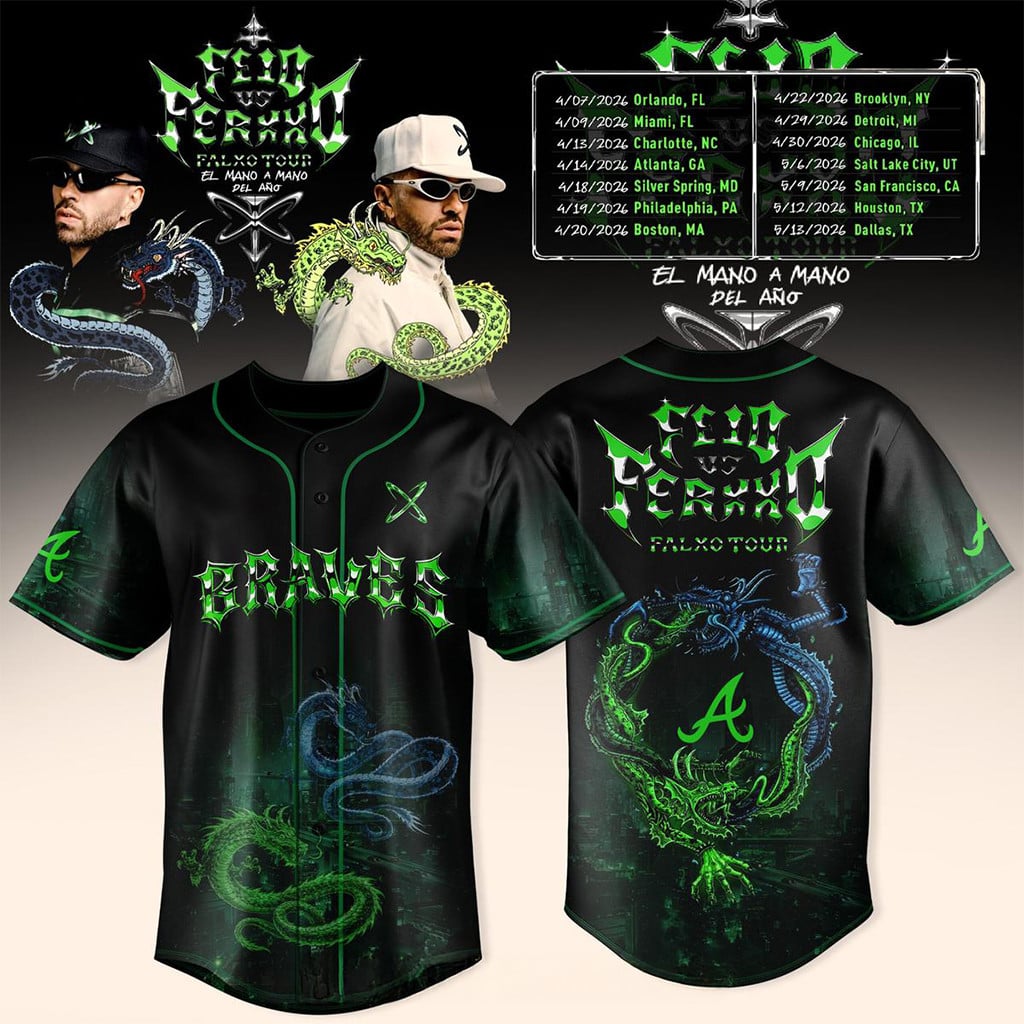 Feid vs Ferxxo Falxo Tour x Atlanta Braves 2026 Jersey Fan Apparel Gifts For Him