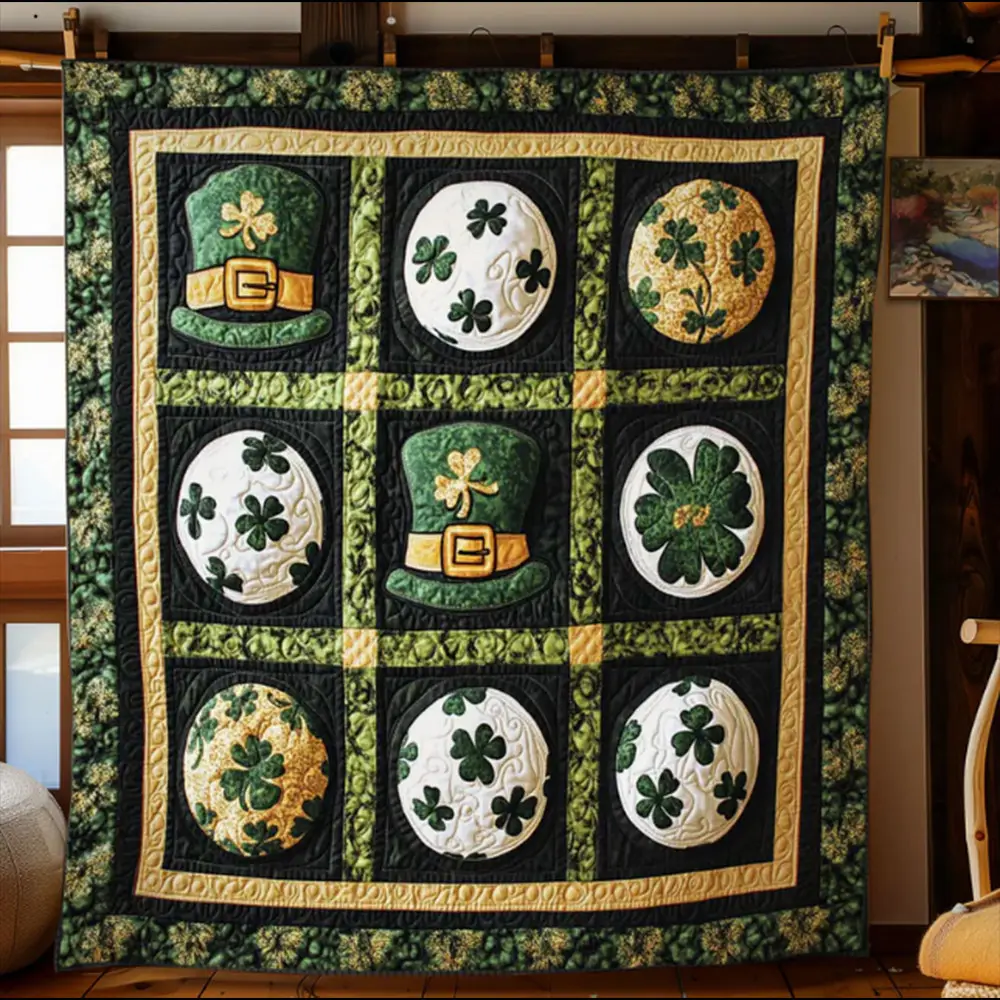 Festival Balls Patrick's Day Quilt Blanket Best Idea Gift For Irish
