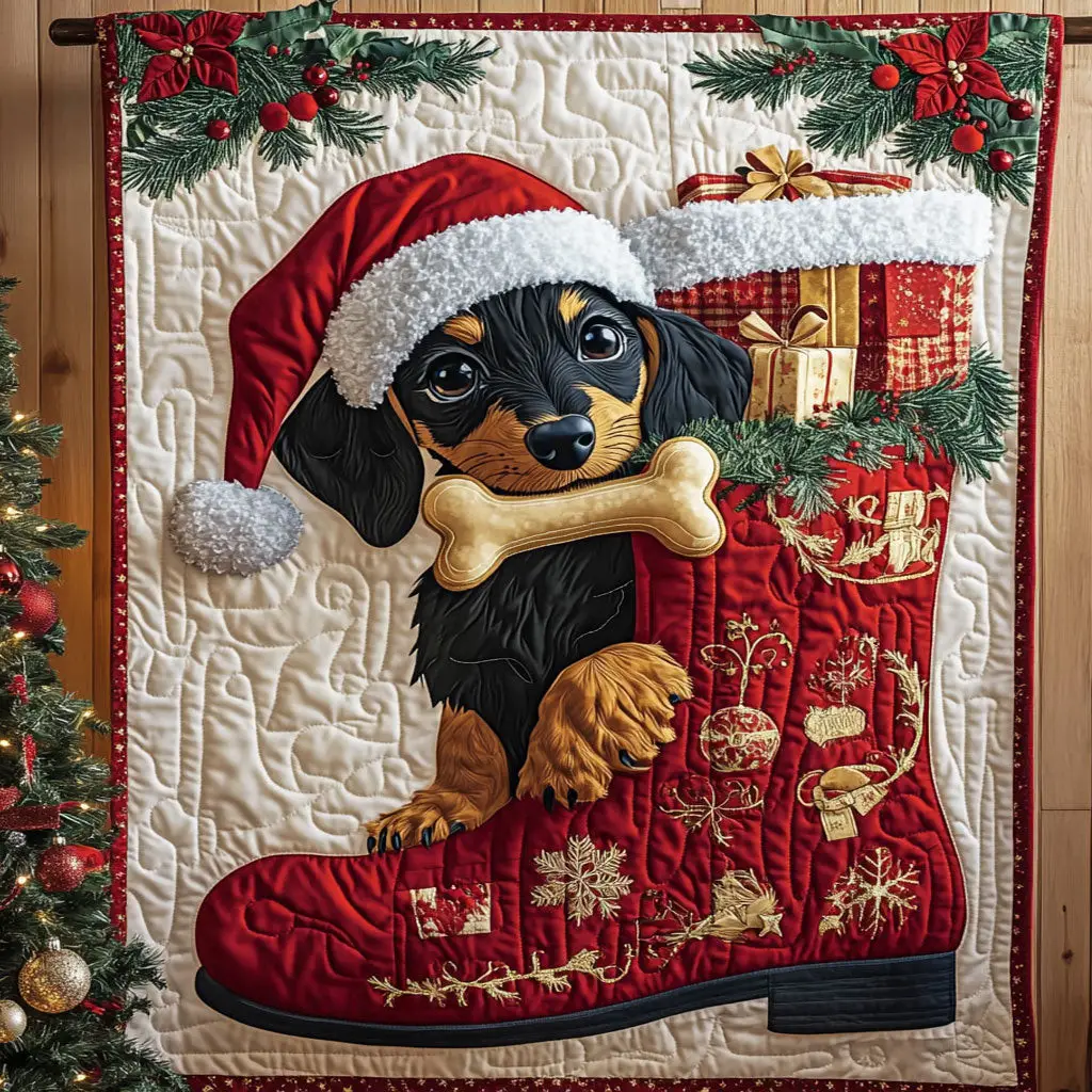 Festive Wiener Quilt Elegant Quilt Blanket Gift for Housewarming