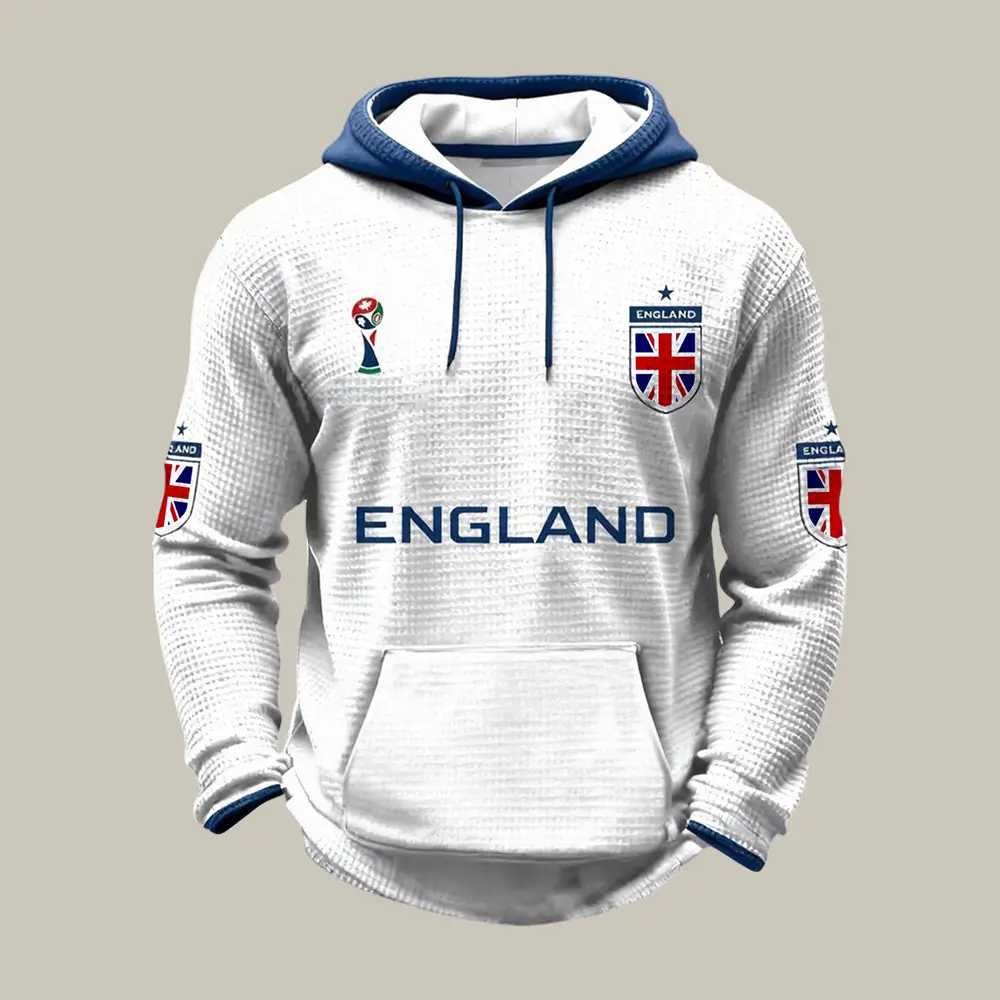 FIFA World Cup 2026 England Hoodie Soccer Hooded Sweatshirt Soccer Lover Present FIFA World Cup 2026 England Hoodie Soccer Hooded Sweatshirt Soccer Lover Present - Image 1