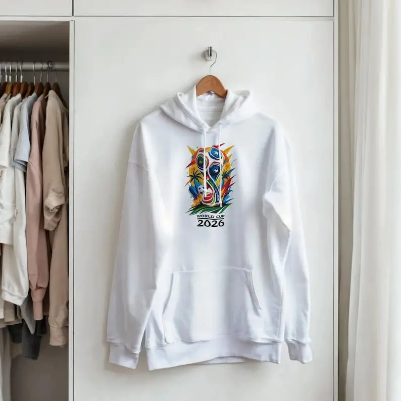 FIFA World Cup 2026 Hoodie Colorful Soccer Ball Clothes Father’s Day Gift Ideas