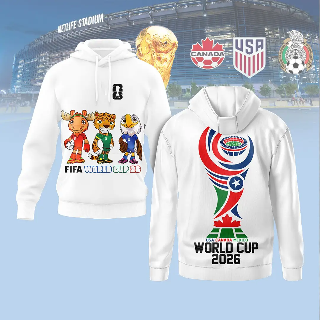 FIFA World Cup 2026 Hoodie USA Canada Mexico Apparel Gift For Football Lovers
