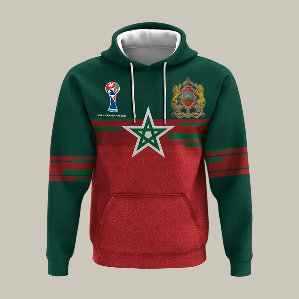 FIFA World Cup 2026 Morocco Atlas Lions Hoodie Soccer Fan Apparel Father's Day Present