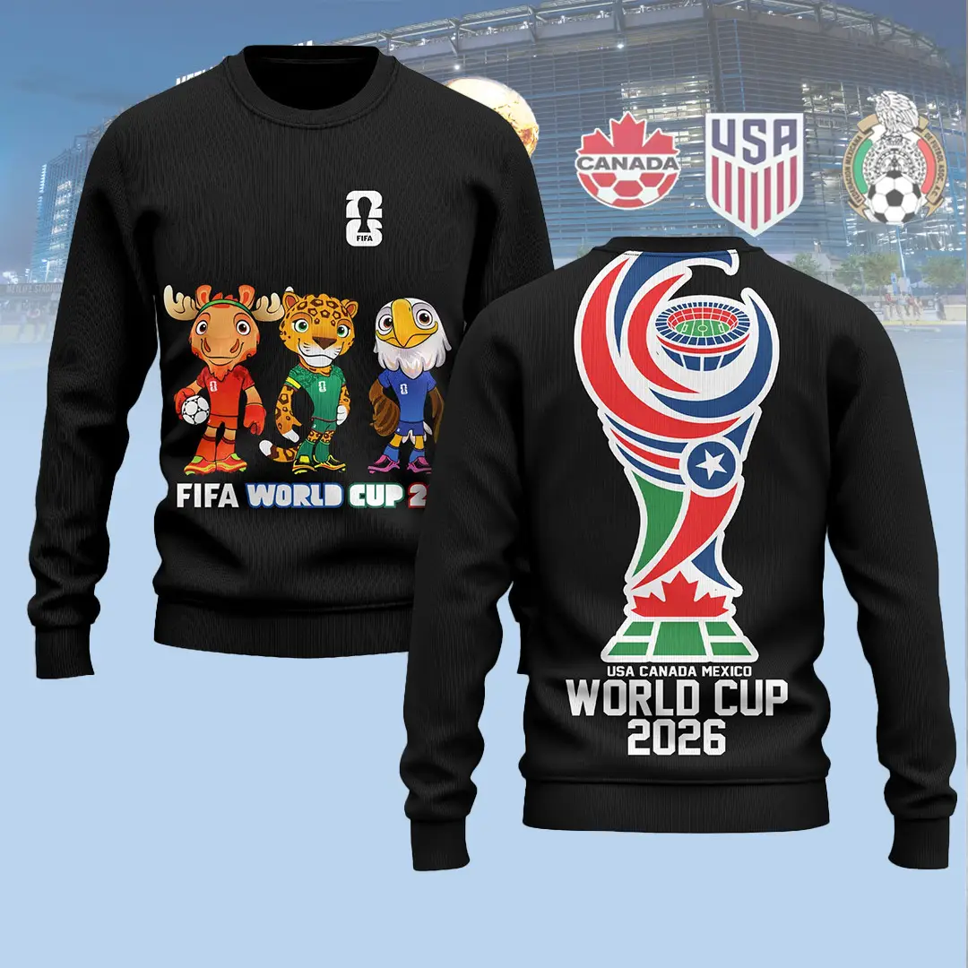 FIFA World Cup 2026 Sweatshirt USA Canada Mexico Apparel Great Gift For Boyfriend