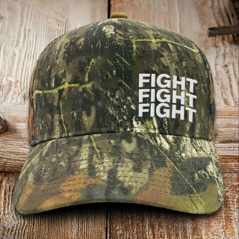 Fight Fight Fight Trump 2024 Embroidered Camo Hat Donald Trump For President Republican Hat