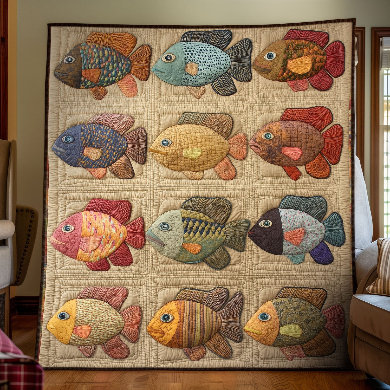 Fishy Tales Quilted Blanket Sofa Couch Throw Blanket Awesome Fishing Lover Gift Ideas Fishy Tales Quilted Blanket Sofa Couch Throw Blanket Awesome Fishing Lover Gift Ideas - Image 1