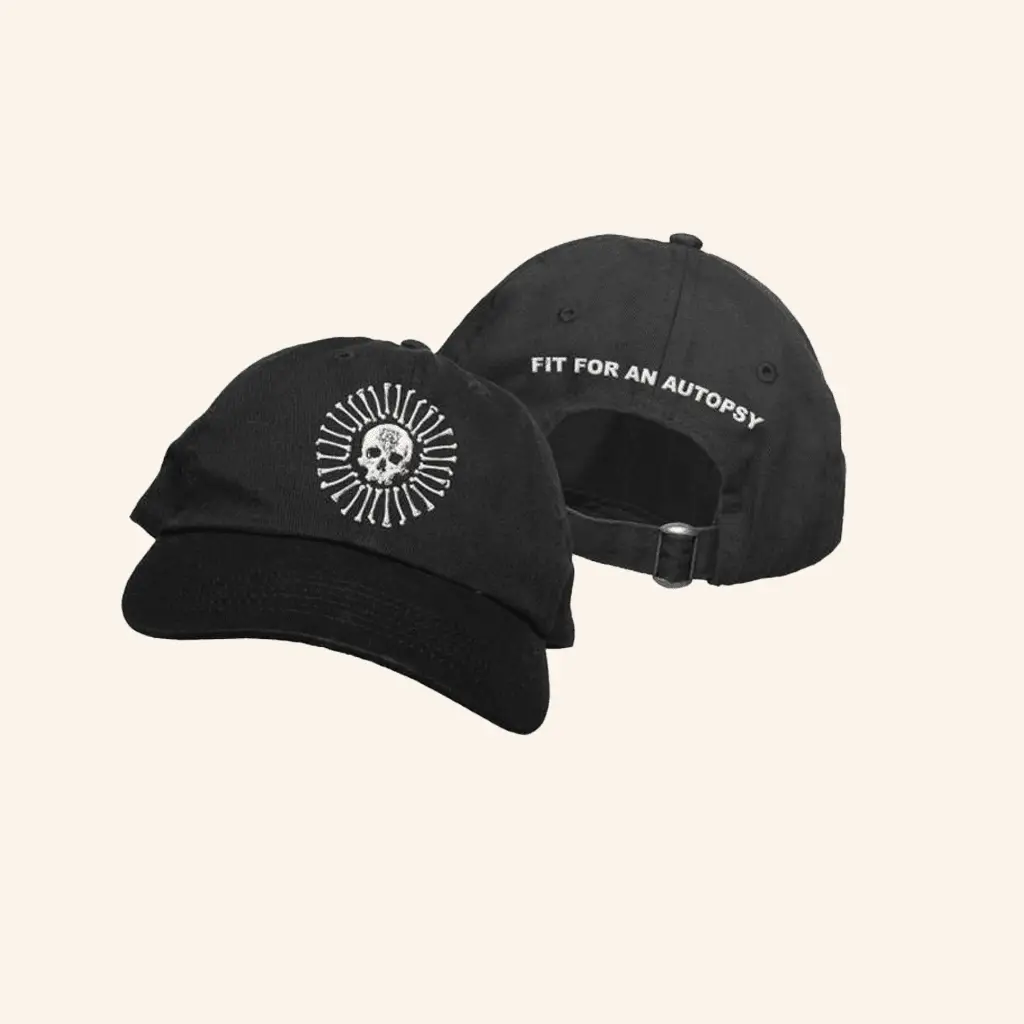 Fit For An Autopsy Merch Skull And Bone Embroidered Hat Gifts For Husband -WearandDecor