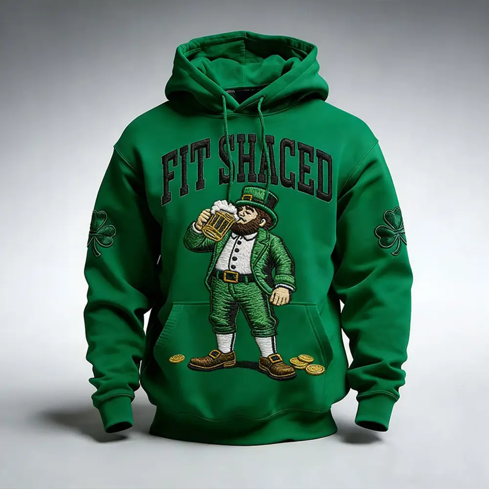 Fit Shaced Beer Festival Hoodie St Patrick's Day 2026 Hooded Sweatshirt Present Ideas