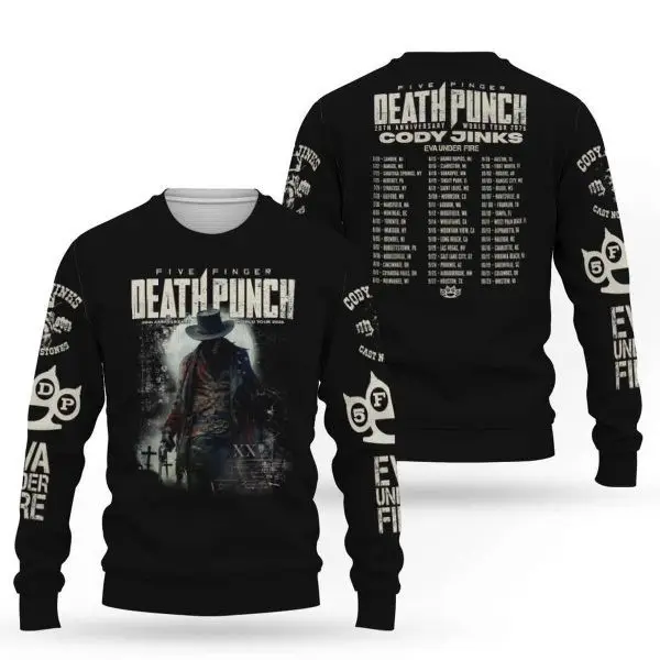 Five Finger Death Punch Merch Sweatshirt 20Th Anniversary Clothes Unique Gift For Fan