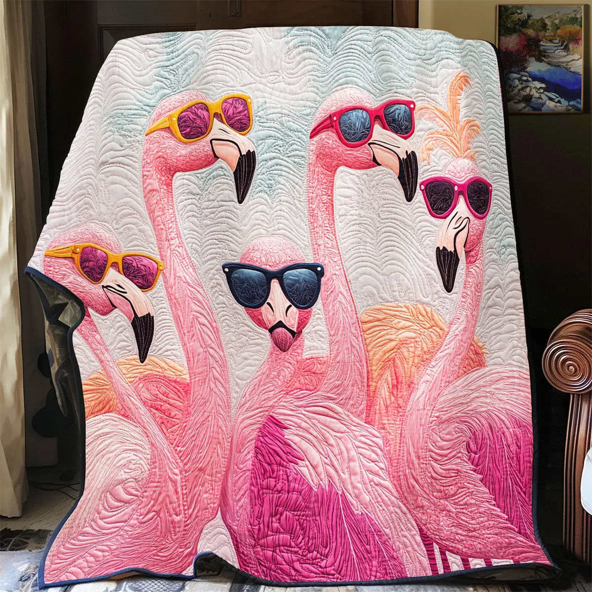 Flamingo Quilt Blankets Best Throw Blanket Awesome Mother's Day Gifts 2025