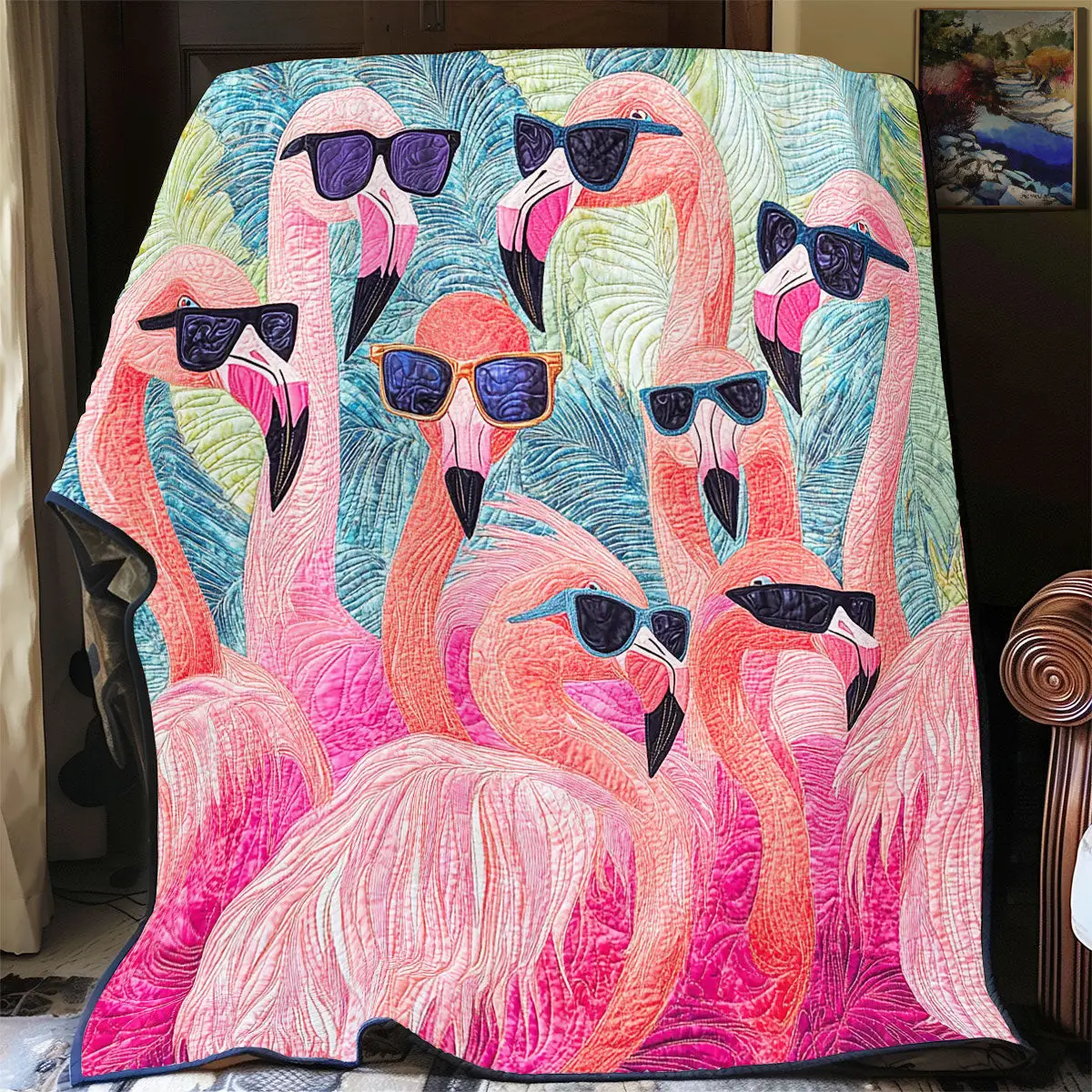 Flamingo Quilt Blankets Best Throw Blanket Special Gifts For Him Her