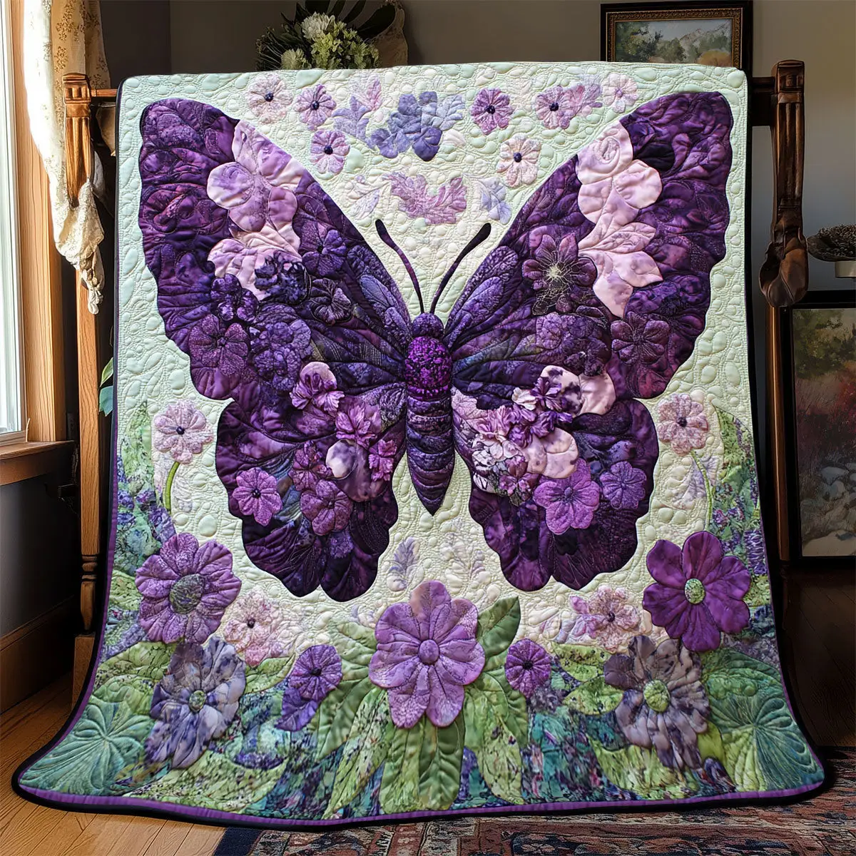 Floral Butterfly Quilt Best Throw Blanket Birthday Presents For Mum