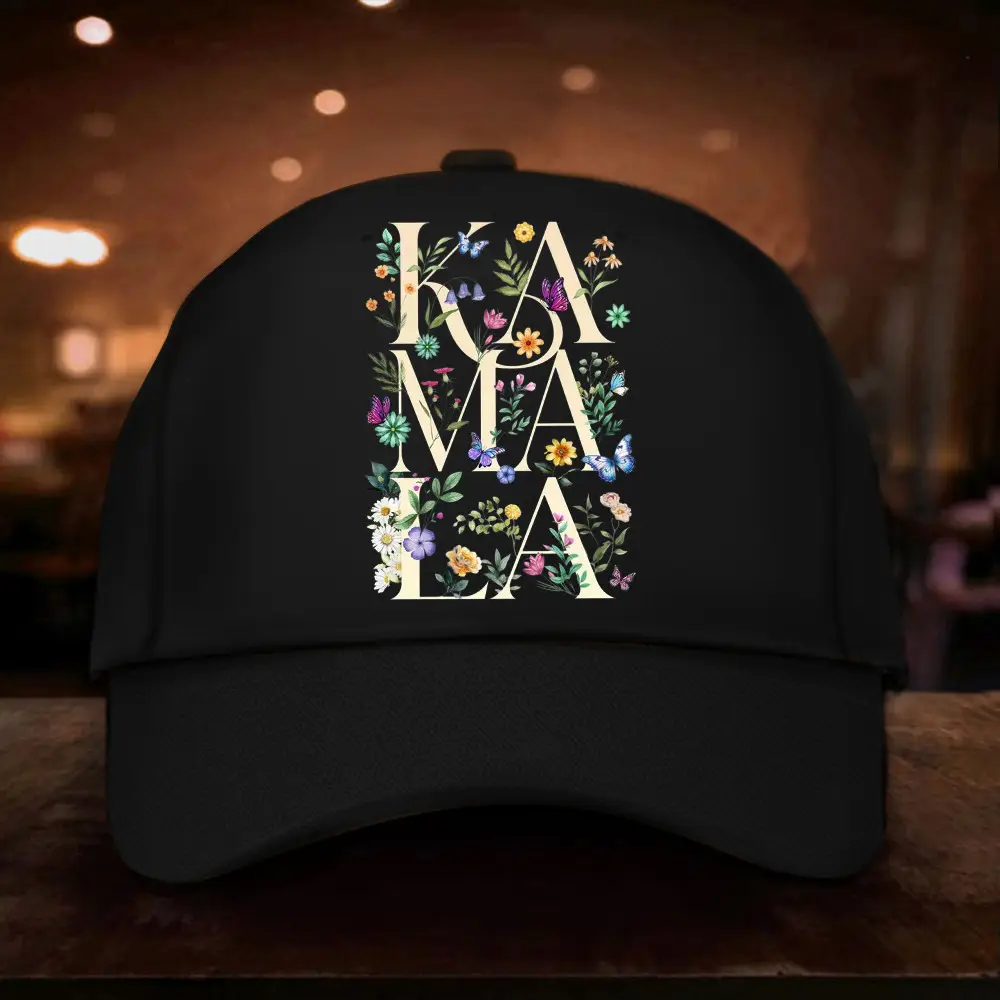 Floral Politics Kamala Harris Voting 2024 Presidential Election Hat Flowers Kamala Harris Hats Gift For Him Her
