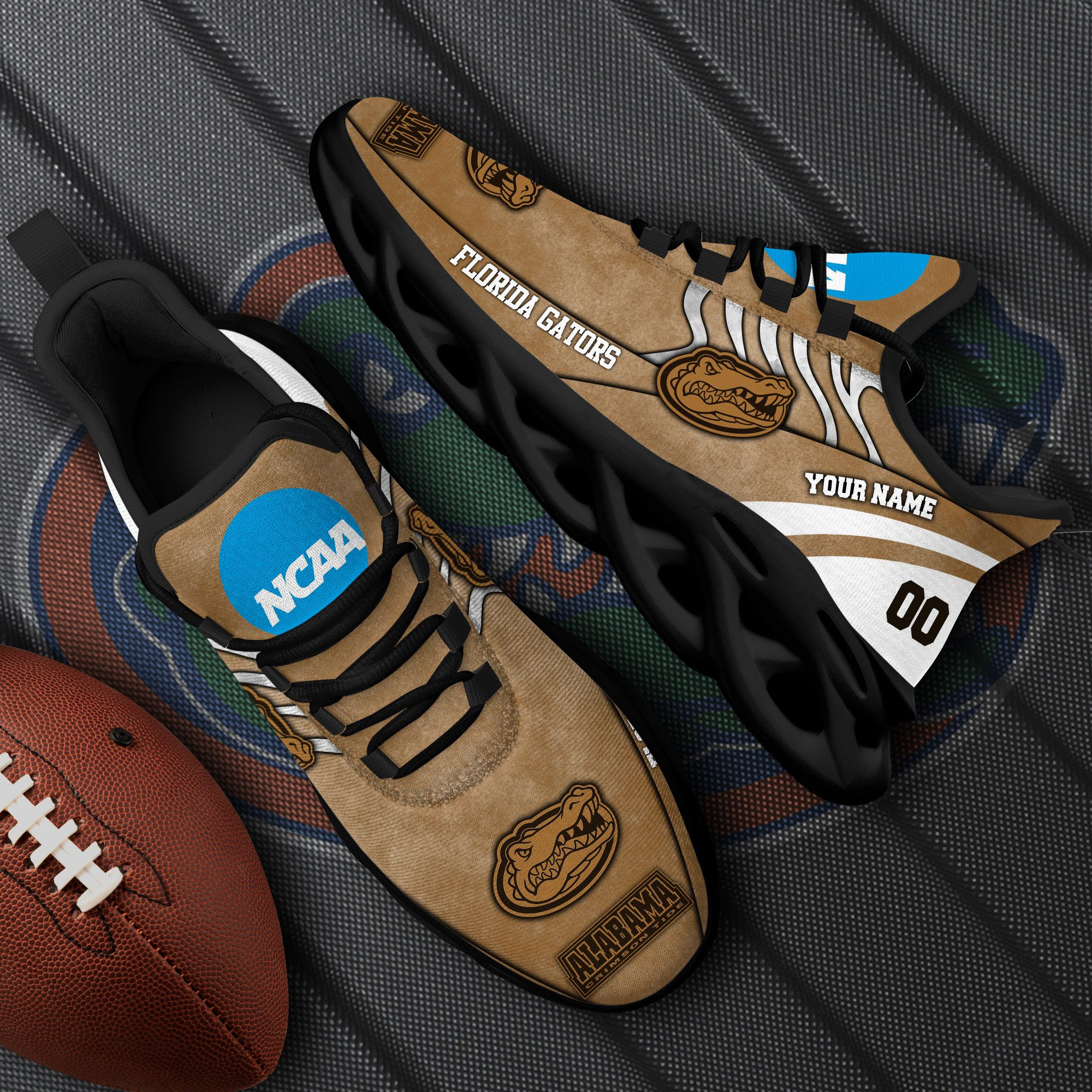 Florida Gators Black Max Soul Shoes 2026 Versions Custom Your Name And Number 312