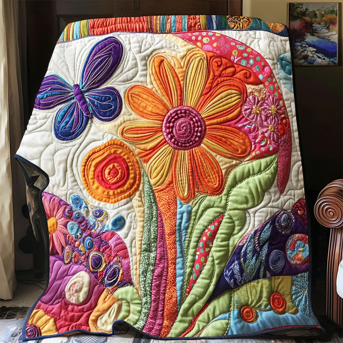Flower Easter Quilt Blanket For Couch 1St Mothers Day Gifts