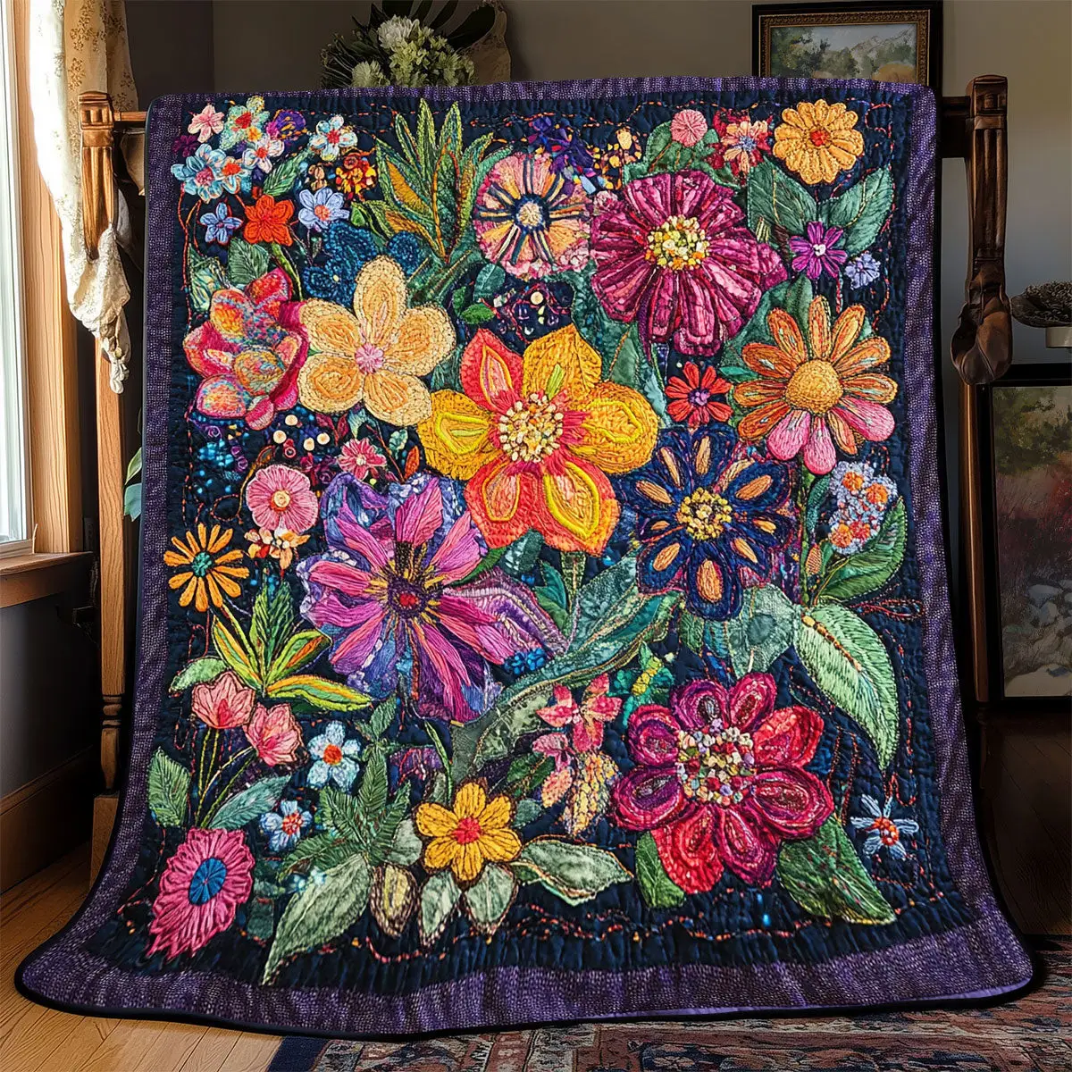 Flower Garden Quilt Blankets Best Throw Blanket Perfect Mother' Day Gifts