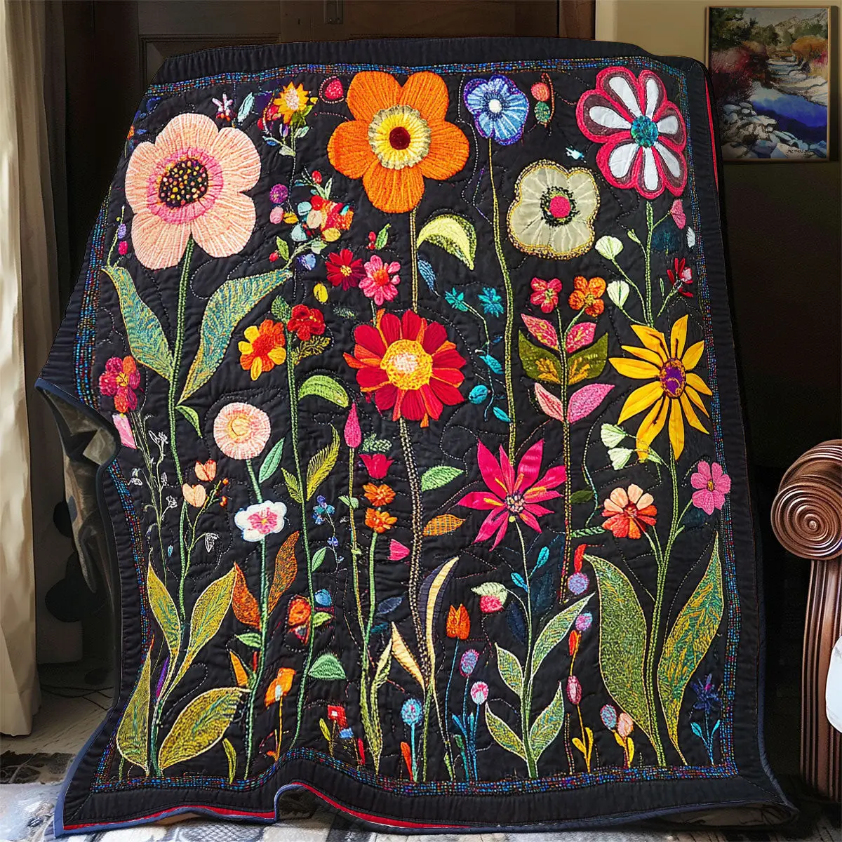 Flower Garden Quilt Blankets Best Throw Blanket Unique Gifts For Mom