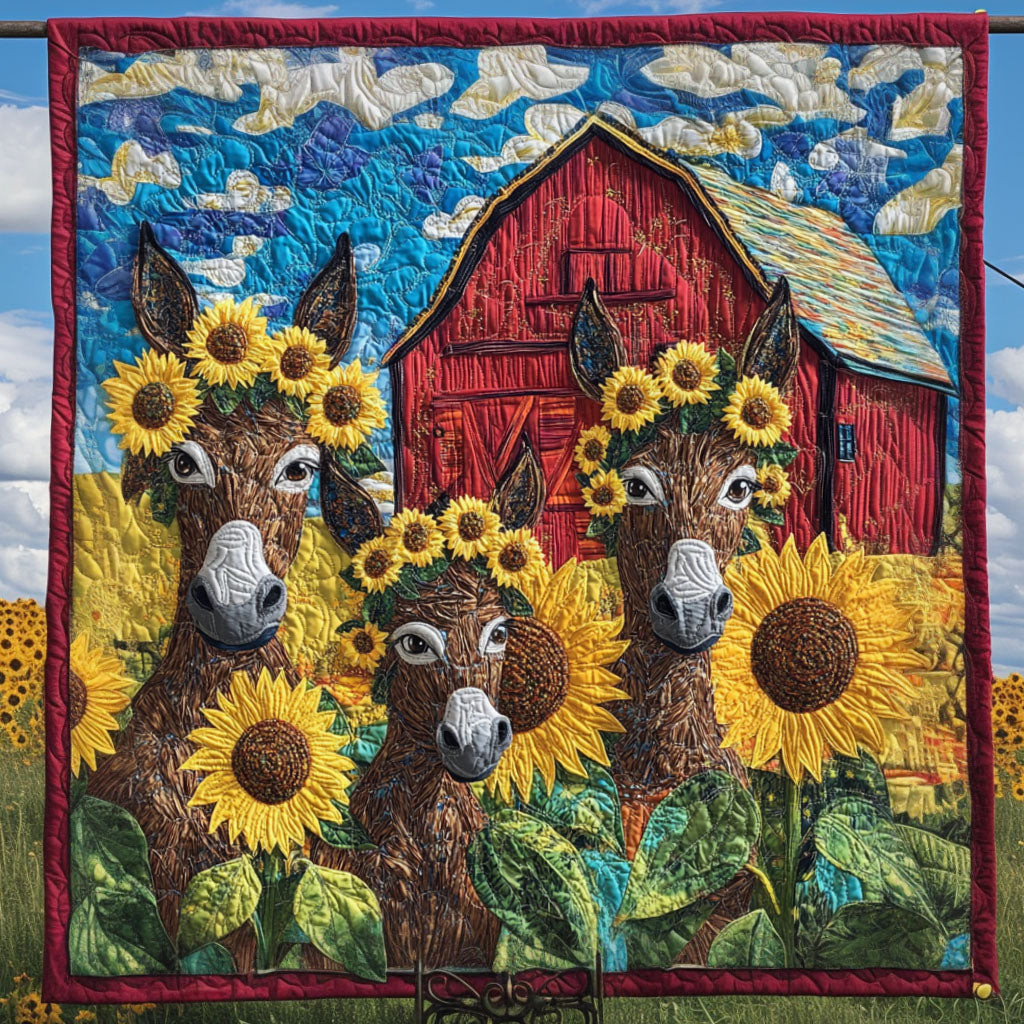Flower Piggies Quilted Blanket Best Throw Blanket Gifts For Farmer Dad