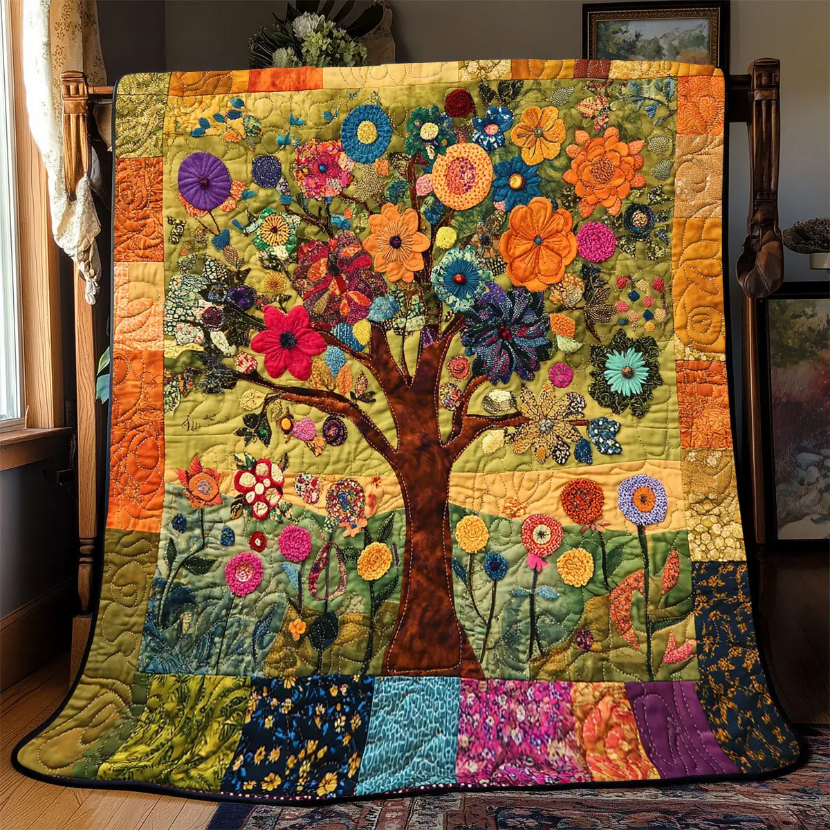 Flower Tree Quilt Blankets Best Throw Blanket First Time Mom Gifts