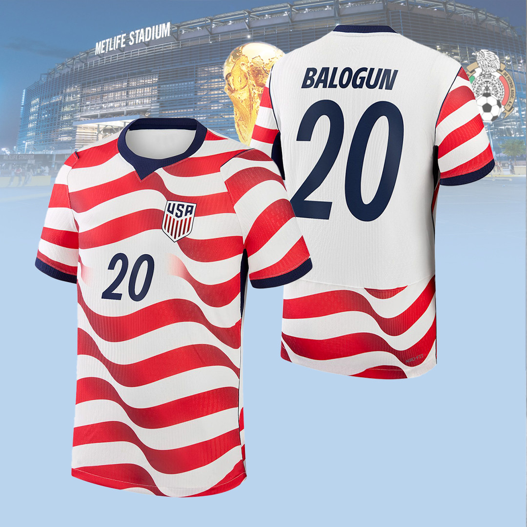 Folarin Balogun USMNT Jersey Shirt FIFA World Cup 2026 USA Apparel Gift For Dad
