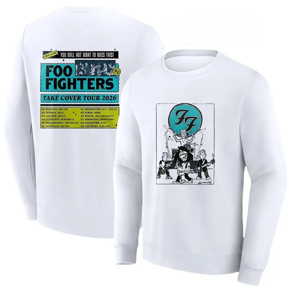 Foo Fighters Merch Sweatshirt Take Cover Tour 2026 Supporters Merch Ideas