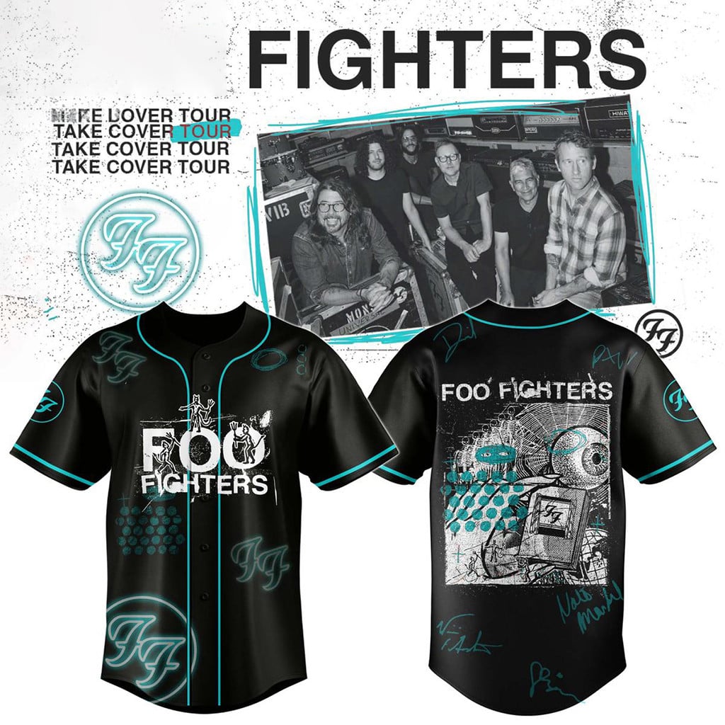 Foo Fighters Take Cover Tour 2026 Baseball Jersey Foo Fighters Merch Gifts For Rock Lovers